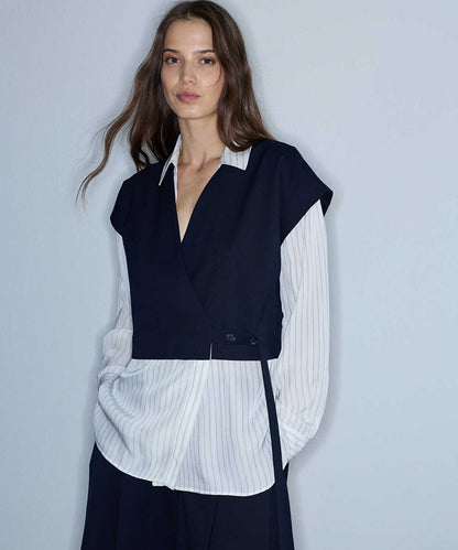 Layered-Effect Overshirt
