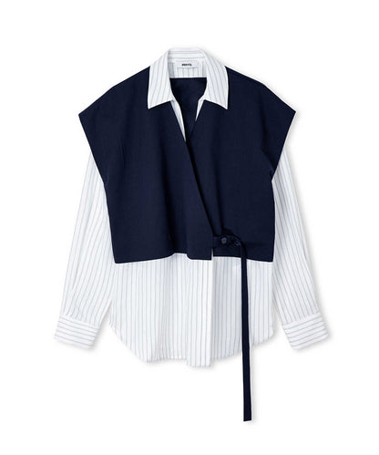Layered-Effect Overshirt