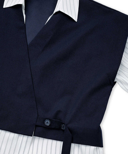 Layered-Effect Overshirt