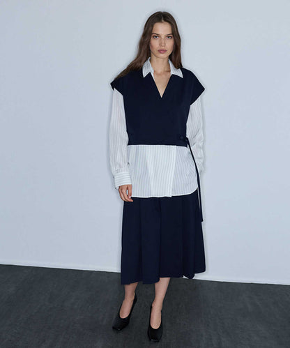 Layered-Effect Overshirt