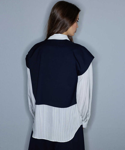 Layered-Effect Overshirt