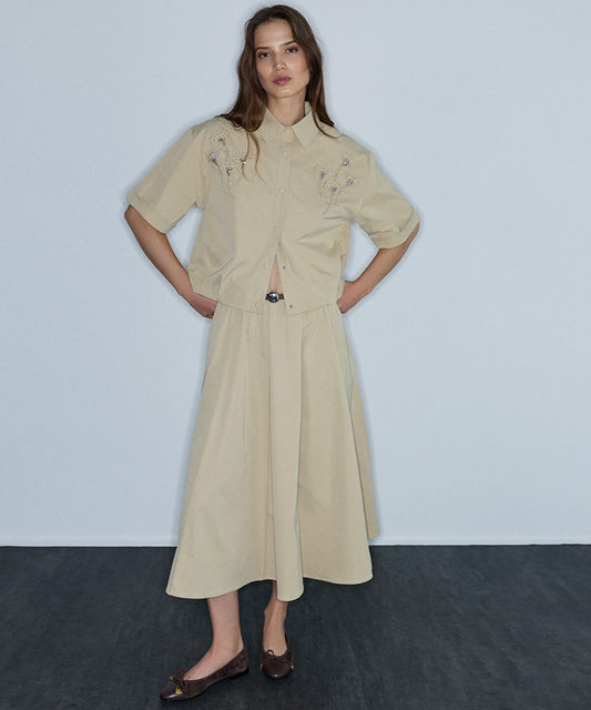 Floral Applique Overshirt