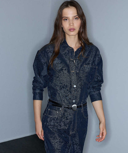 Denim-Effect Overshirt