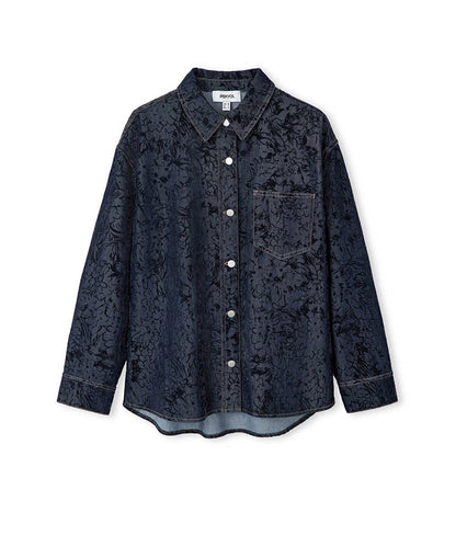 Denim-Effect Overshirt