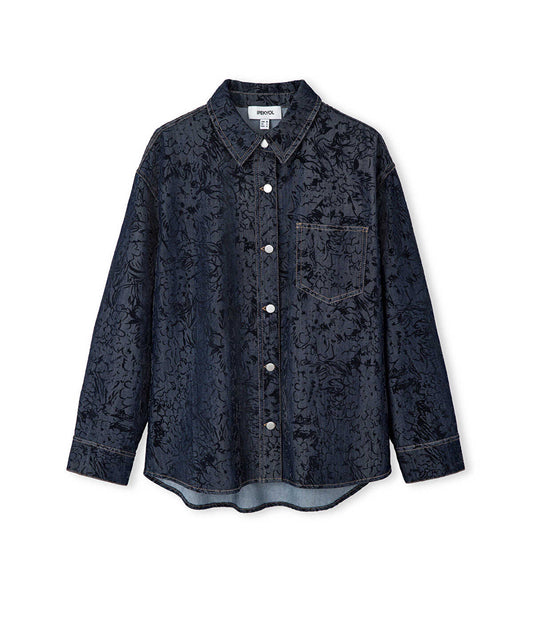 Denim-Effect Overshirt