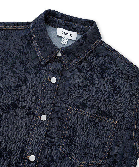 Denim-Effect Overshirt