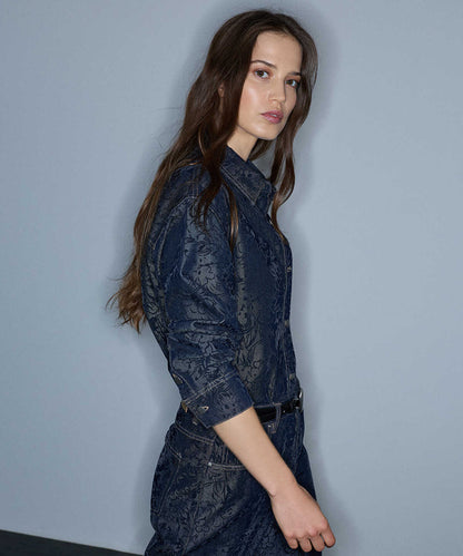 Denim-Effect Overshirt