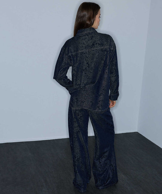 Denim-Effect Overshirt