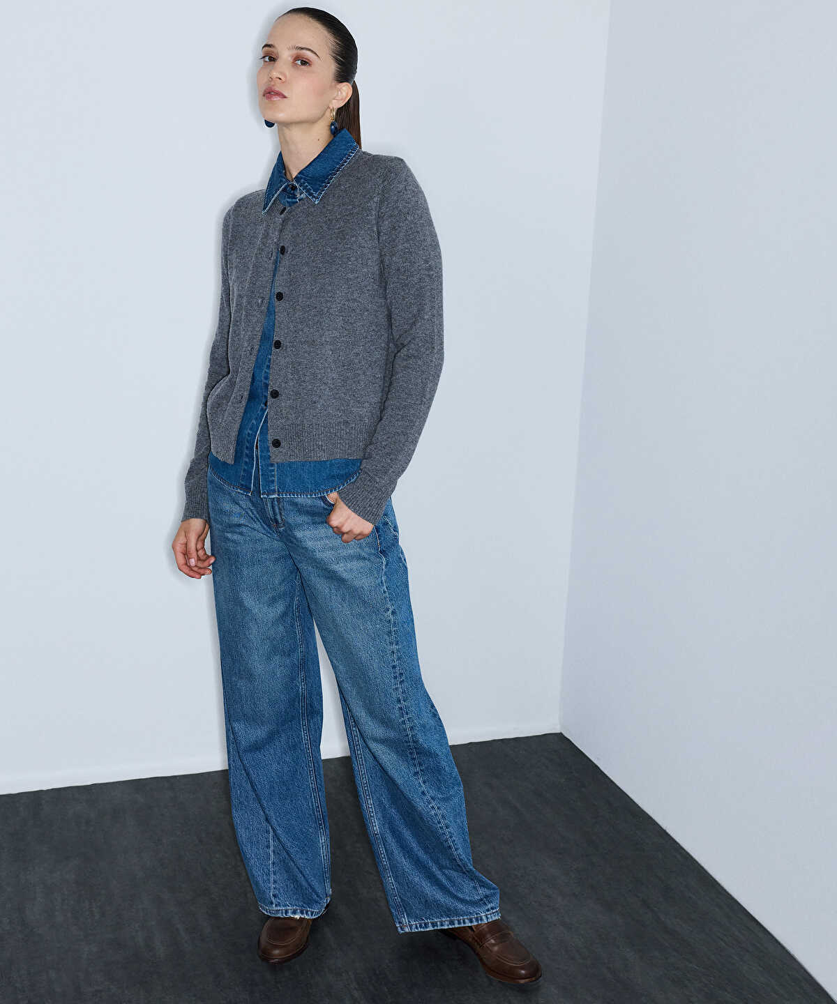 Layered-Effect Cardigan