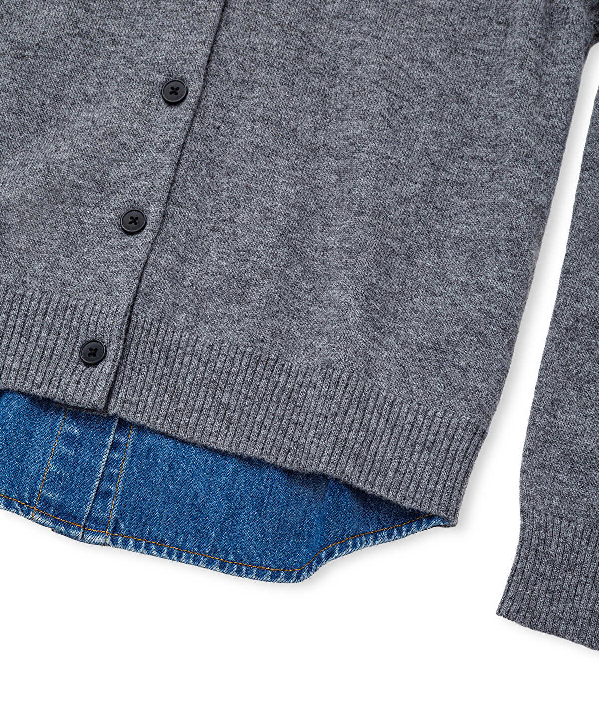 Layered-Effect Cardigan