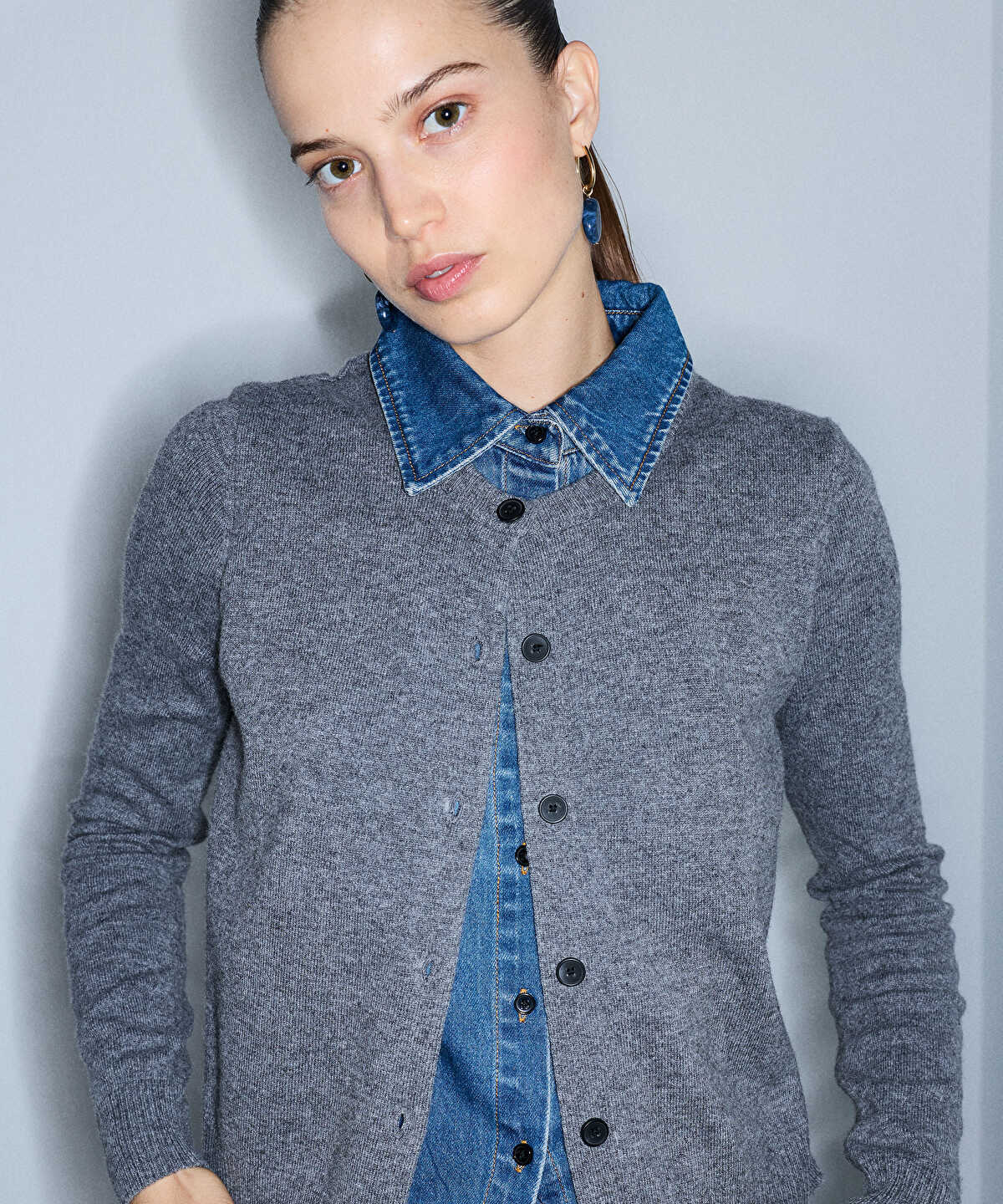 Zoomed Layered-Effect Cardigan