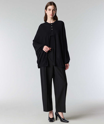 Faux-Pearl Button Knit Cardigan