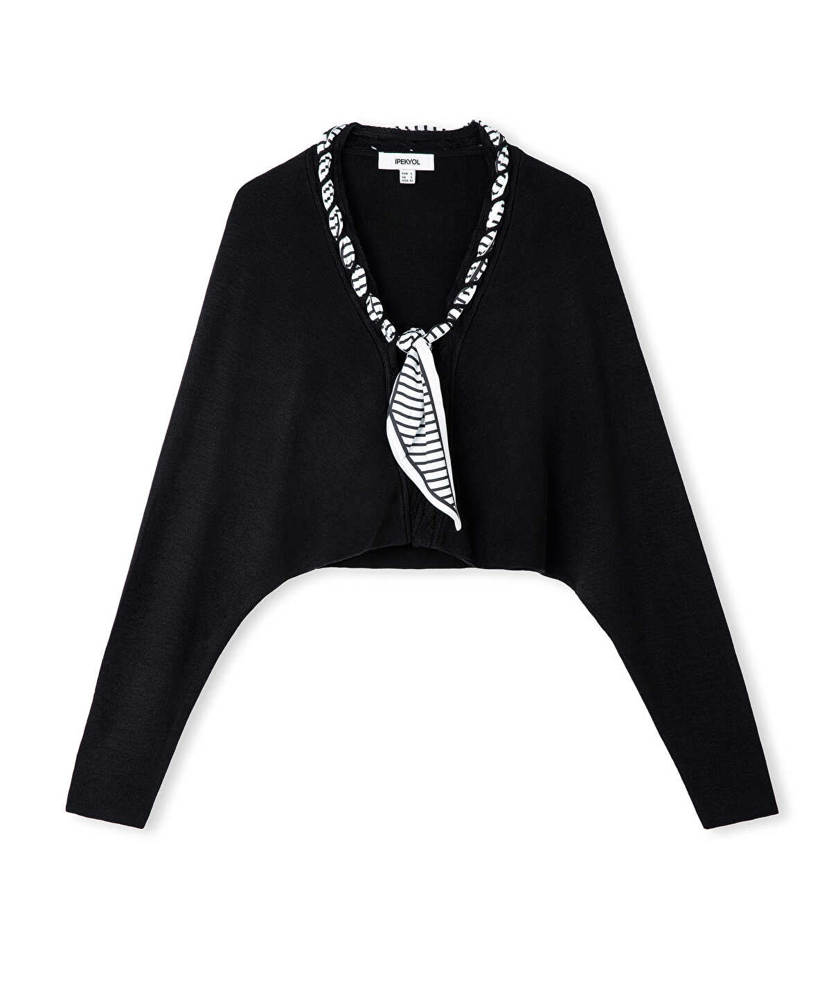 Knit Cardigan with Scarf