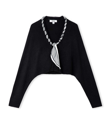 Knit Cardigan with Scarf