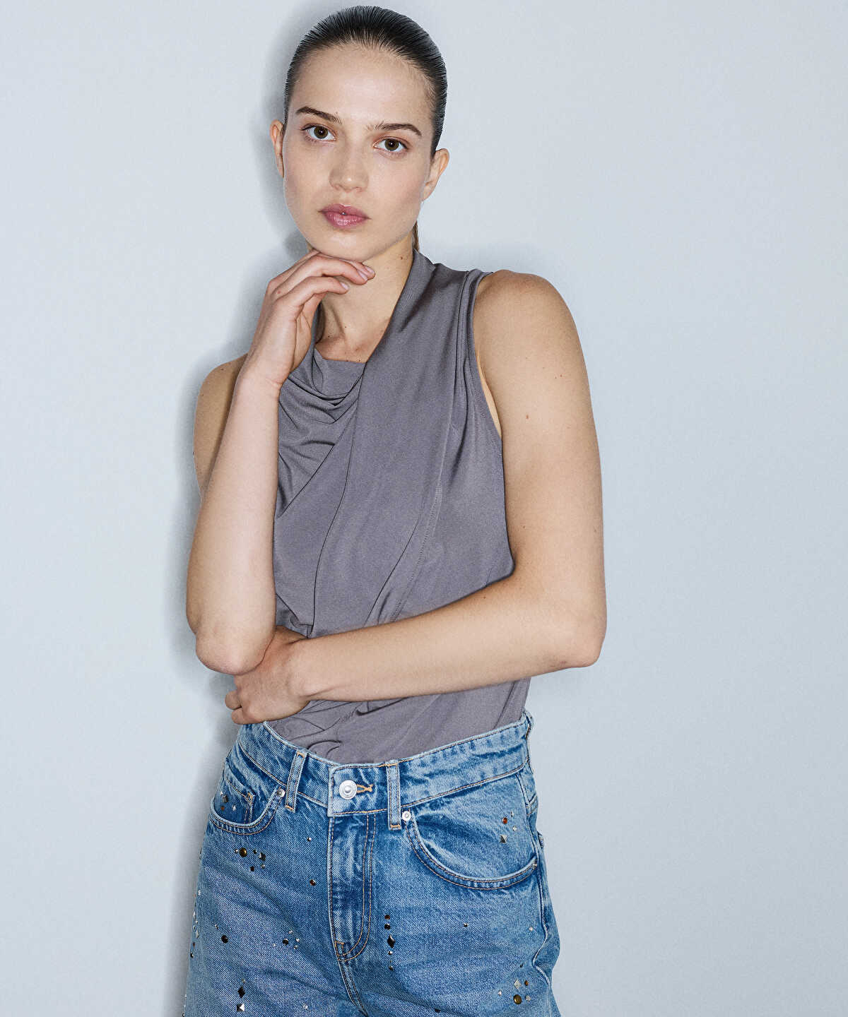 Zoomed Draped T-Shirt